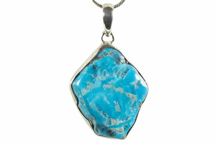 Kingman Turquoise Pendant (Necklace) - Sterling Silver #339695